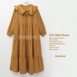 LIVI-018 LIVI Midi Dress Crinkle Airflow
